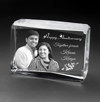 3D-Crystal Cube Personalized Gifts Anniversary 3D7410