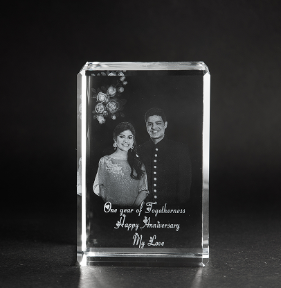 3D-Crystal Cube Personalized Gifts Anniversary