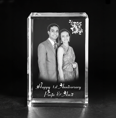 3D-Crystal Photo Gifts Online Anniversary