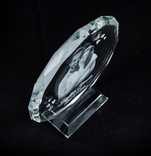 Fully Customized Gifts for Men | Personalized Gifts for Anniversary | 3D Photo Crystal | Handcrafted Personalized Gift with White LED Light (Anniversary)