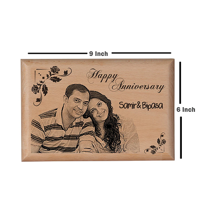 Personalized wooden gifts Anniversary BWP 9x6 inch