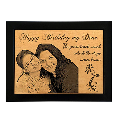 Personalised wooden gifts Birthday BWF 5x7 inch