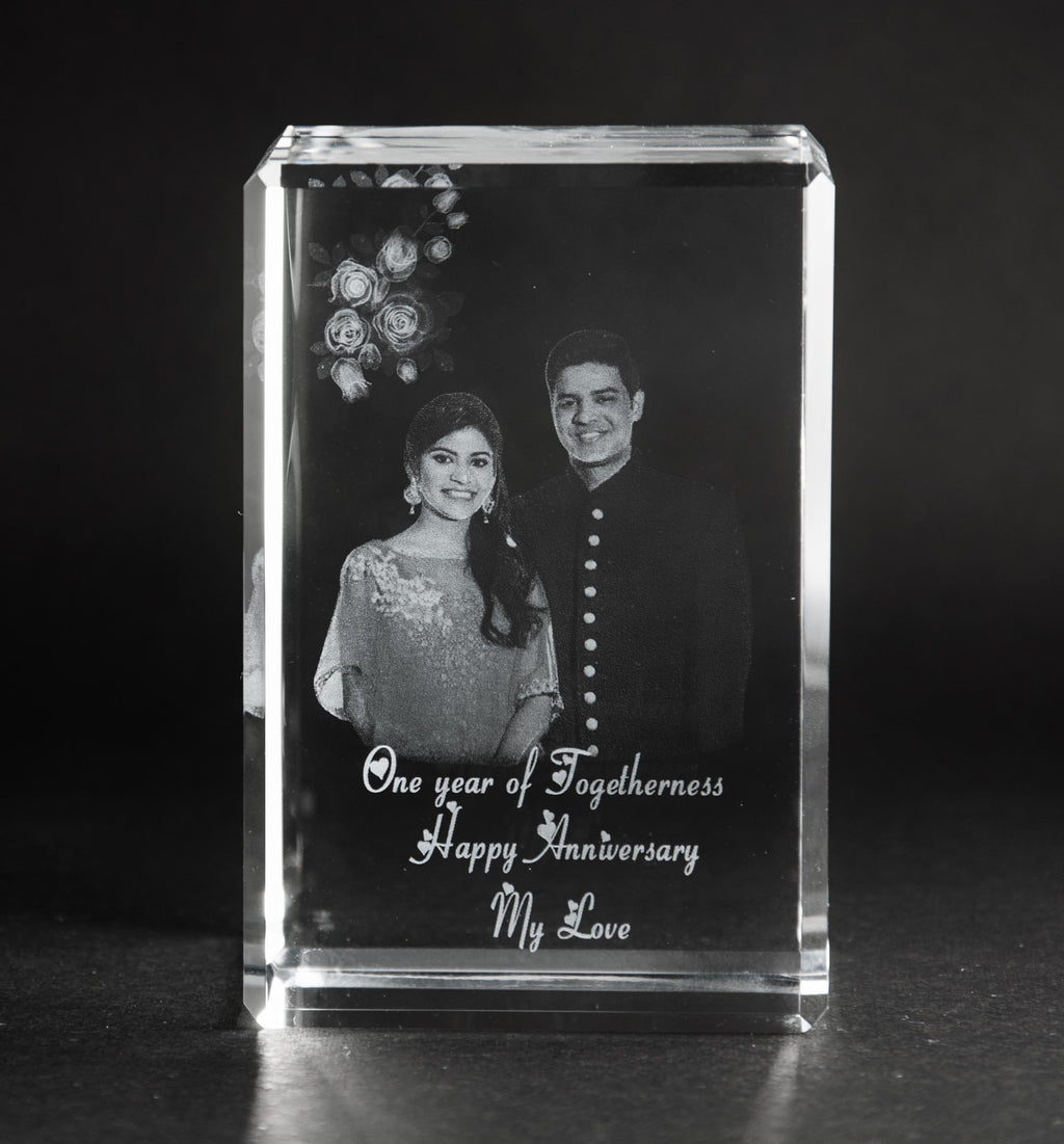3D-Crystal Cube Personalized Gifts Anniversary 3DBS669