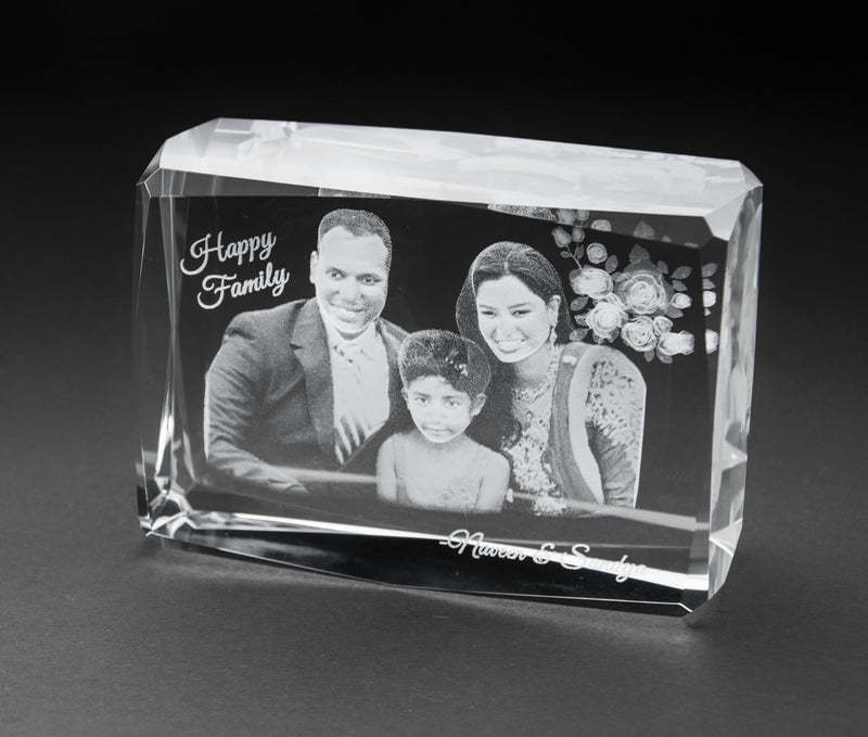 3D-Crystal Photo Cube Anniversary 3D7410