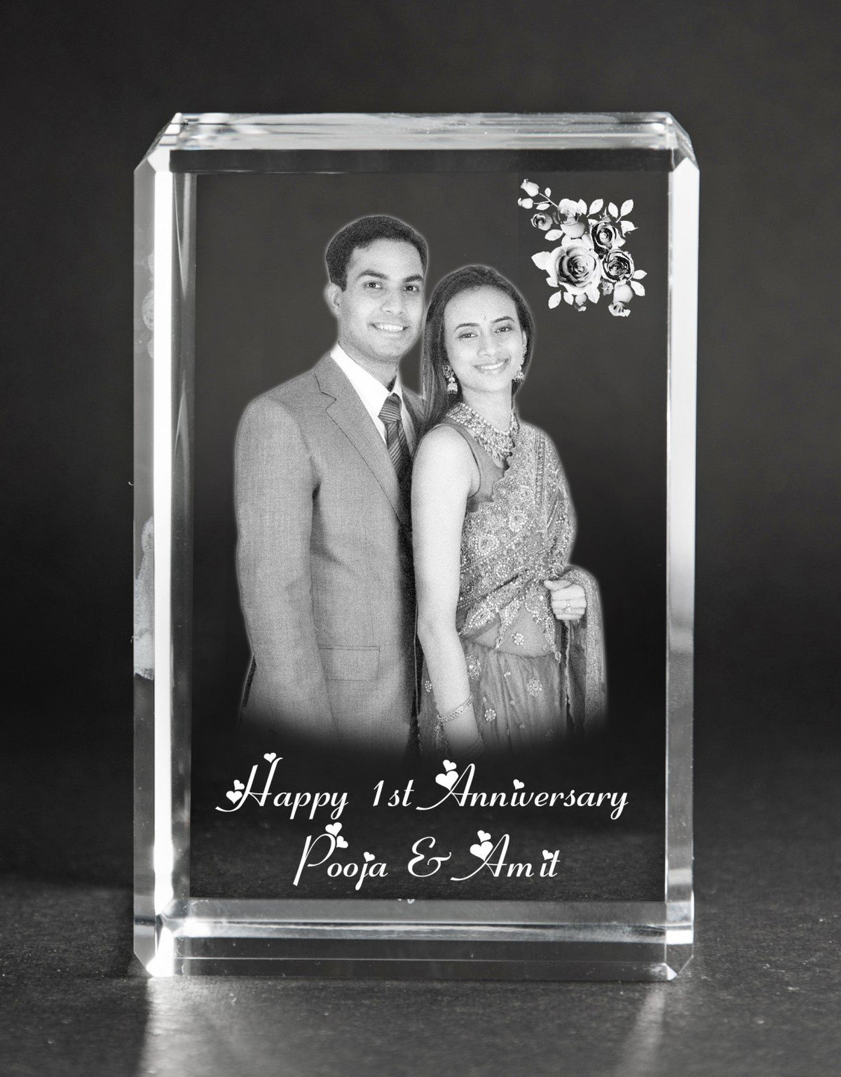 3D-Crystal Photo Gifts Online Anniversary 3DBS669