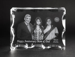 3D-Crystal Photo Gifts Online Anniversary 3DUF1074