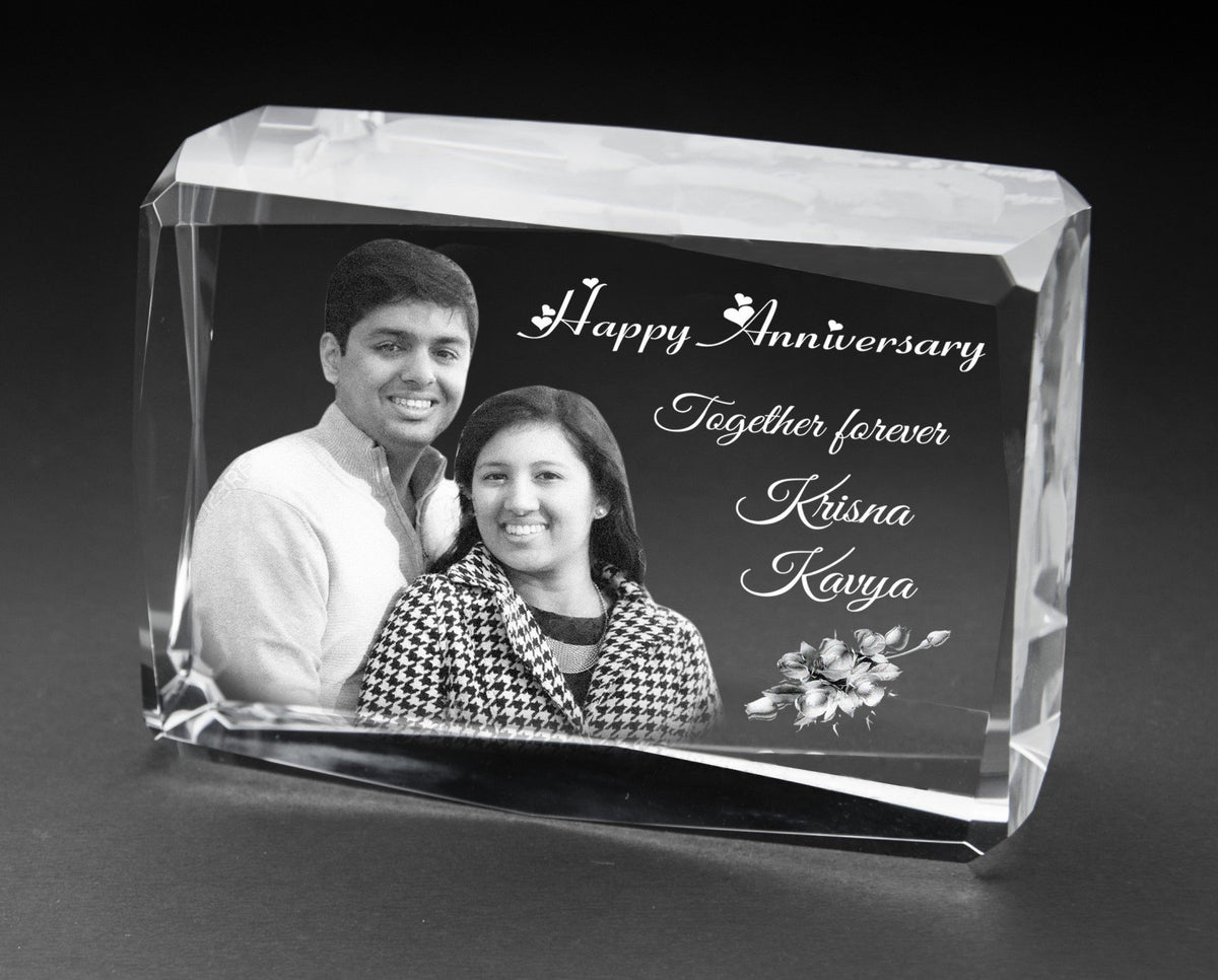 3D-Crystal Cube Personalized Gifts Anniversary 3D7410