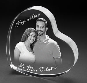 3D-Photo crystal heart Valentines HT112