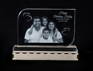 3D-Crystal Photo Gifts Anniversary Gift for Couple Special