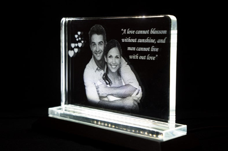 3D-Crystal Photo Frame Anniversary Gift for Couple Special