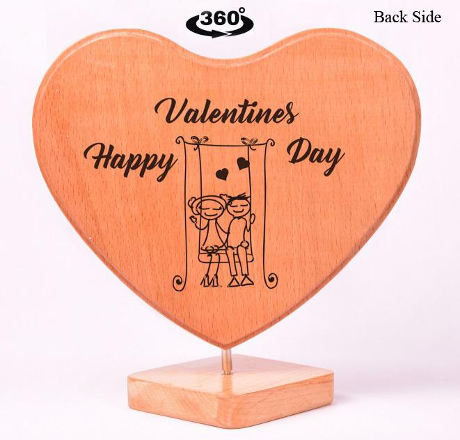 Heart Shaped Wooden Photo Frame Valentines BWP RHSL