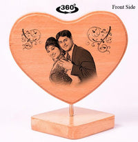 Heart Shaped Wooden Photo Frame Valentines BWP RHSS