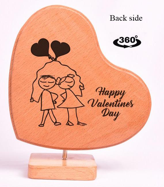 Heart Shaped Wooden Photo Frame Valentines BWP RHTL