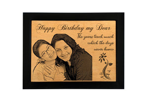 Personalised wooden gifts Birthday BWF 5x7 inch