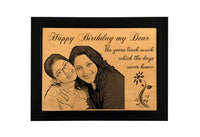 Personalised wooden gifts Birthday BWF 9x6 inch
