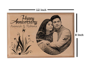Personalised wooden photo frame Anniversary BWP 8x12 inch