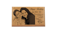 Personalised wooden plaques Birthday BWP 9x6 inch