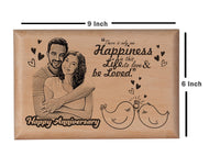 Wooden engraved photo frame Anniversary BWP 9x6 inch
