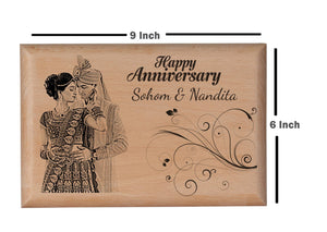 Wooden gifts online Anniversary BWP 9x6 inch